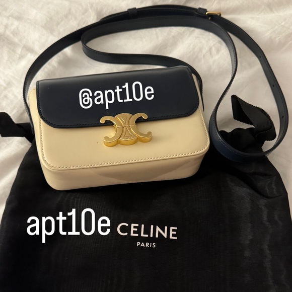 Celine Bi Color NANO TRIOMPHE BAG IN SHINY CALFSKIN - Picture 2 of 12